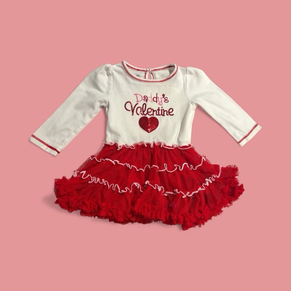 Baby Girl Outfit daddy's Little Valentine 6-9 Monthsโ